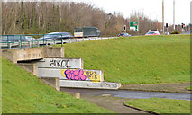 J3876 : Cycle lanes and subways, Sydenham bypass, Tillysburn, Belfast - March 2014(3) by Albert Bridge