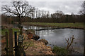 Private fishing footbridge over River Itchen