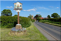 SK7624 : Scalford village sign by Mat Fascione