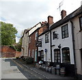 Kegs outside the Prince of Wales, Ledbury