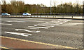 J3876 : Road markings, Sydenham bypass, Tillysburn, Belfast (March 2014) by Albert Bridge