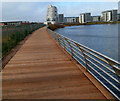 Boardwalk along the western edge of Cardiff Bay