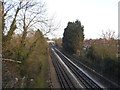 Railway lines looking towards Sudbury Town station