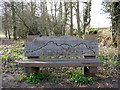 TL1406 : Bench with river carving by Stephen Craven
