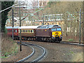 The Winter West Highland Statesman approaching Hyndland railway station