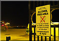 J5082 : 'Alcohol Free Area' sign, Bangor by Rossographer