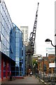 TQ3779 : Dockside crane by Millwall Outer Dock by Steve Daniels