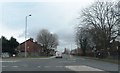 Mini-roundabout on Golden Hill Lane