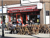 TQ3282 : Market Café, Whitecross Street / Banner Street, EC1 by Mike Quinn