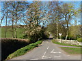 Road junction west of Itton Common