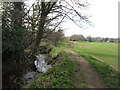 Footpath beside Cockhill Beck east of Hampsthwaite