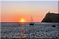 SC1969 : Setting Sun, Port Erin Bay and Bradda Head by David Dixon