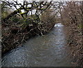 Afon Cynon flows towards Tramroad Bridge, Aberdare