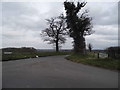 Buckettsland Lane at the junction of Holmshill Lane