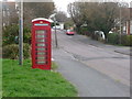 Lymington: phone box in Highfield Road