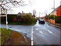 Looking along Dippenhall Street at the junction with Croft Lane