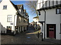 TG2308 : Cobbled street and timber framed houses in Norwich by Richard Humphrey