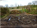 Footpath leaves byway near Redwood Farm