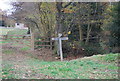 Footpath junction at Colemans Copse