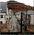 View east from a former railway bridge in Cwmaman