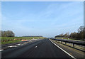 TM0261 : Westbound A14 & Layby at Gallows Fields by Geographer