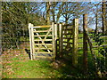 Gate on path near Gaston Grange