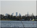 View of Tower 42 and the Shard from the New River Walkway