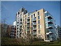 View of Reservoir Apartments from the New River Walkway