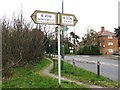 Vintage road signs on the A206, West Heath