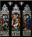 TQ8431 : Stained glass window, St Mary the virgin church, Rolvenden by Julian P Guffogg