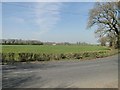 View across Laxfield Road towards Ufford Hall