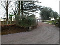 Entrance to Clawdd y Parc Farm near Llangybi