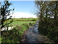 Buchanans Road rising from the cross roads