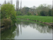 TQ1467 : River Ember seen from Esher Road by Marathon