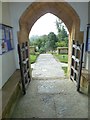 St Mary, Netherbury: looking out of the south door