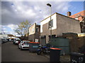 Rears of shops on Bridge Way