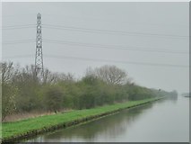 SE6315 : Pylon and power lines, New Junction Canal by Christine Johnstone