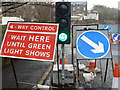 A traffic light control at Galashiels