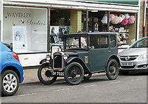 NT4936 : A vintage car in Galashiels by Walter Baxter