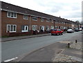 Long row of houses, Bryn Celyn Road, Cwmbran