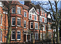 Leicester - New Walk - houses above No 154