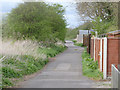 Lane along the old railway line