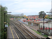 SO9669 : Construction Work on New Bromsgrove Station From Footbridge by Roy Hughes