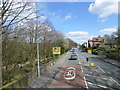 Slaithwaite town boundary signage on Manchester Road