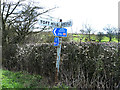 Cycleway signpost on Daniel Lane