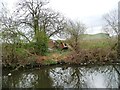 Ruined brick building, south bank, River Don