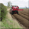 SE9916 : Destoning Potato Beds near Saxby All Saints by David Wright