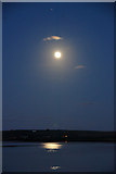 HP6208 : Full Moon and Mars over the voe at Baltasound by Mike Pennington