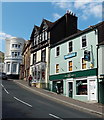 SO7745 : Shoe shop and tea rooms in Church Street, Malvern by Jaggery