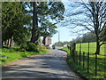 The road leading from Wyastone Estate